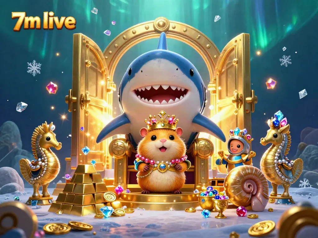Experience 7m live action with a vibrant underwater scene featuring charming casino elements.