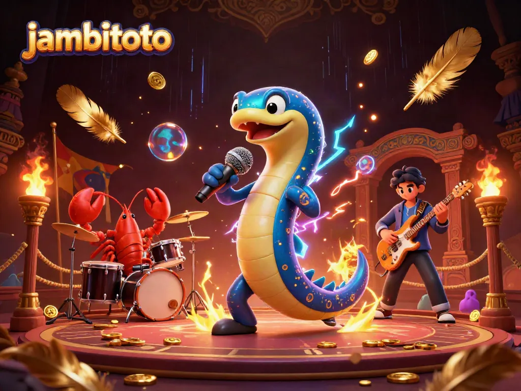 Experience the vibrant energy of jambitoto with an electrifying underwater casino performance featuring a DJ electric eel.