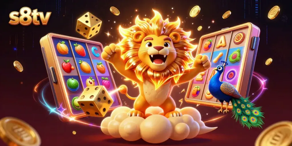 Spin and win with the exciting S8TV slots featuring golden reels and vibrant action.